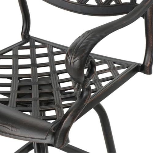 Afuera Living Outdoor 5 Piece Cast Aluminum Bar Set Copper