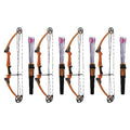 GENESIS Adjustable Lightweight Left-Handed Compound Bow Kit with Quiver, Arm Guard, and Arrows Orange