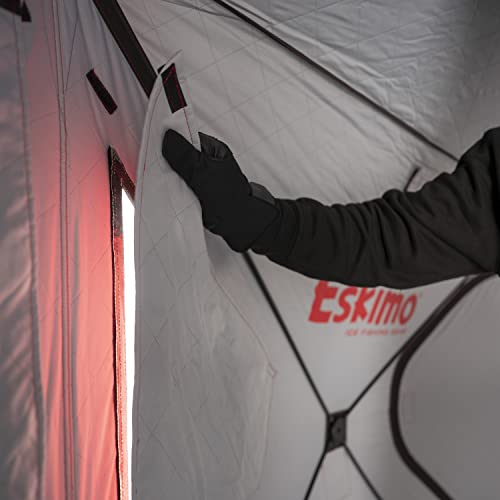 Eskimo Outbreak 650XD Pop-up Portable Insulated Ice Fishing Shelter 5-7 Person Red/Black
