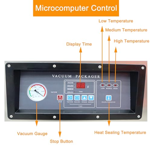 WYDDDARY Double Chamber Vacuum Sealer 1500W Stainless Steel Commercial 19.7inch Sealing Length