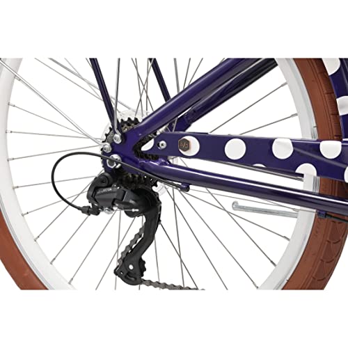 sixthreezero A/O Frida Limited 7-Speed Step-Through Touring Hybrid Bicycle Navy & White Spots