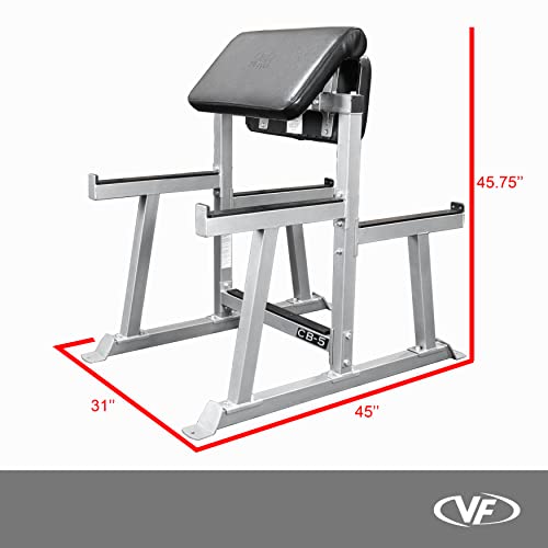 Valor Fitness Standing Preacher Curl Bench Station for Bicep Arm Curling - CB-5 Standing Preacher Curl Station