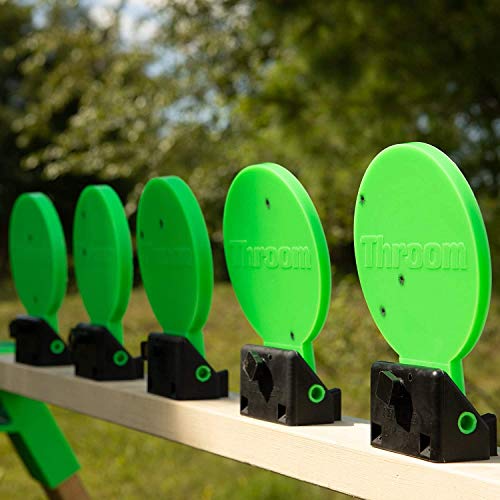 THROOM Reactive Self-Healing Shooting Targets Bundle with 2x4 Stand Brackets and Splatter Stickers Green