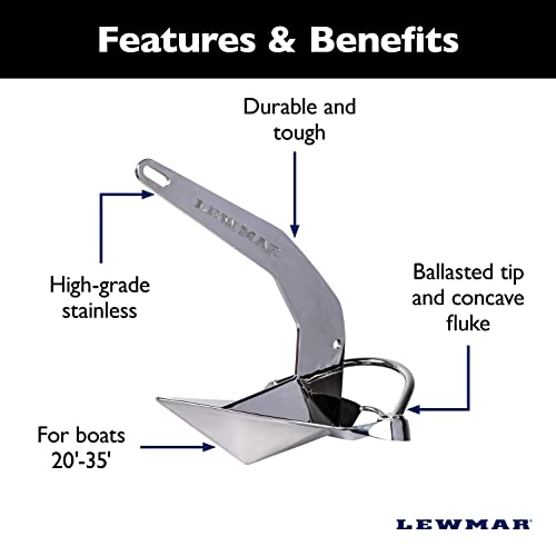 Lewmar Stainless Steel Epsilon Anchor 14 lbs Multi