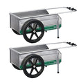 Tipke Manufacturing Foldit 2200 Portable Aluminum Folding Utility Cart Silver (2 Pack)