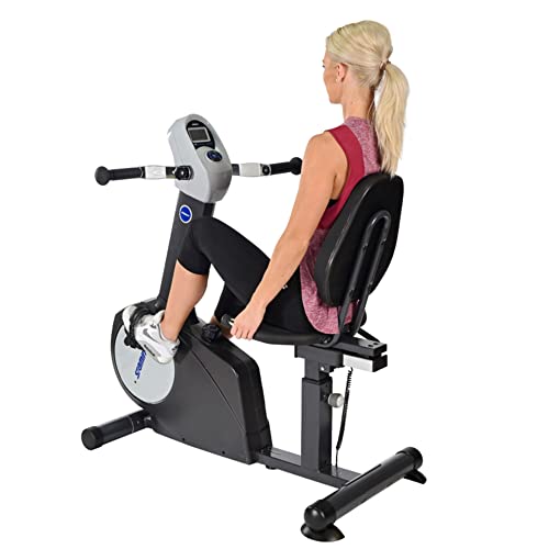 Stamina Elite Total Body Recumbent Bike with Arm Workout Dark Grey
