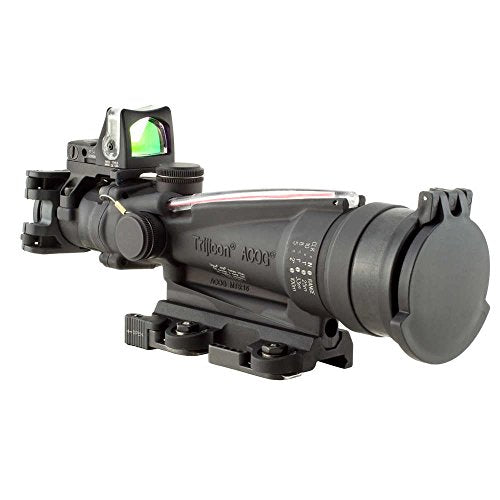 Trijicon ACOG Dual Illuminated Red Horseshoe Rifle Scope with 9.0 MOA RMR Sight and LaRue Tactical Mount Red