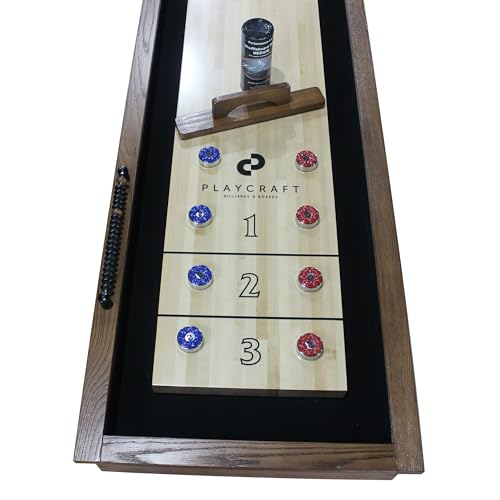 Playcraft Montauk Pecan 12' Shuffleboard Table Whitewash