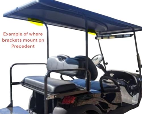 3G Universal 80" Black Extended Roof Kit for Club Car Precedent Golf Carts 2004+