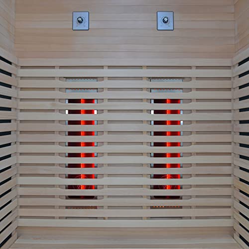 Kang Share Wooden Infrared Sauna Room Canadian Hemlock Low EMF 2-3 Person 1832W