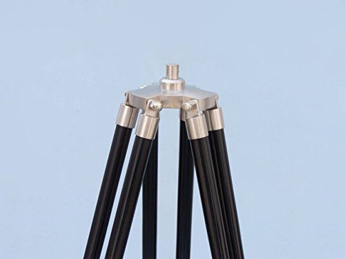 Hampton Nautical Floor Standing Anchormaster Telescope Brushed Nickel 65