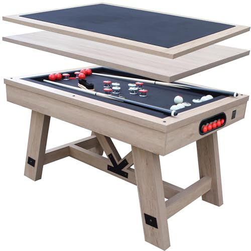 Freetime Fun Bumper Pool Table Rustic Oak