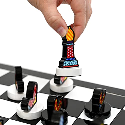 BRITTO Luxury Chess Set Enamel Painted Multicolor