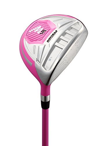 PRECISE Ladies Pink Right Handed M5 Golf Club Set, Includes: Driver, Wood, Hybrid, Irons, Putter, Pink