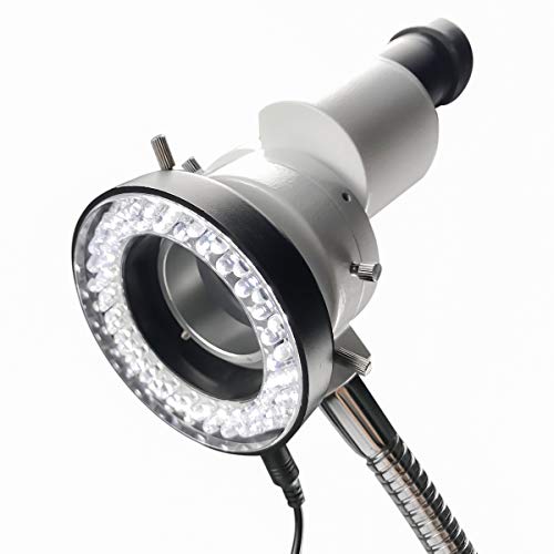 NSKI Dental Lab Binocular Microscope 10X with 5W LED Light 360° Revolving Head