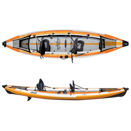 Waimea Bay Vista 2 Seater Inflatable Fishing Kayak Multicolor