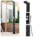 No Worries Products Bondi Black ADA 316 Marine Grade Stainless Steel Outdoor Shower Panel Brushed Stainless Steel