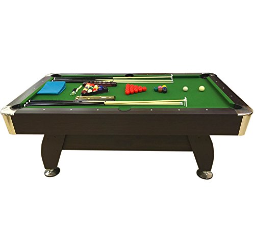 SIMBAUSA Billiard Pool Table 7 Feet Snooker Full Set Accessories Game mod. Green Season Green