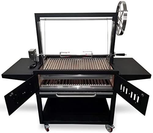 SDI Factory Direct Outdoor Argentine Grill Santa Maria Charcoal Wood BBQ Spit Roaster Stainless Steel