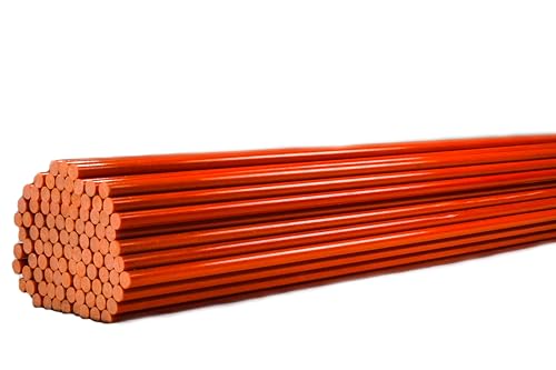 DISCOUNT SNOWSTAKES .COM 4ft Orange Driveway Markers - Flexible, Easy Install, Pointed Tip
