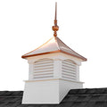 Good Directions 30" Square Coventry Vinyl Victoria Copper Finial Cupola White