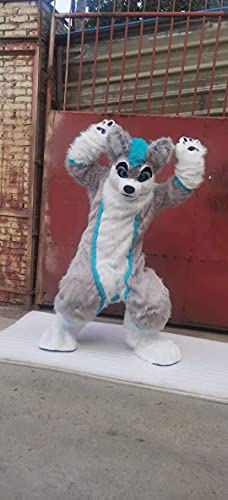 FurryMascot Original Plantigrade Fursuit Fullsuit Black/Blue/White