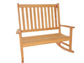 Windsor Teak Furniture Premium Grade A Teak Valencia High Back Double Rocker Bench Natural Teak
