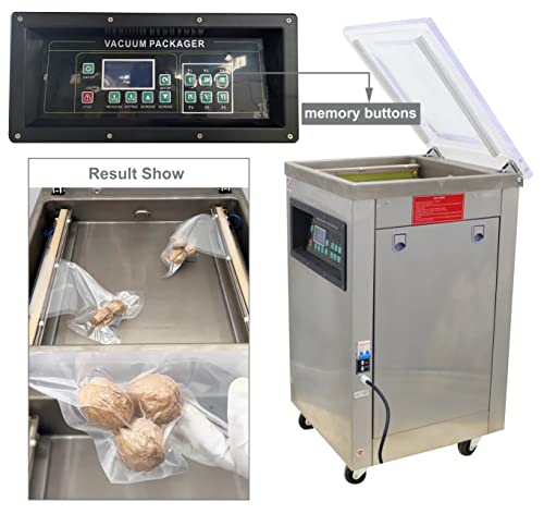 TECHTONGDA Chamber Vacuum Sealing Machine Stainless Steel Silver 15.7 Inch Sealing Length