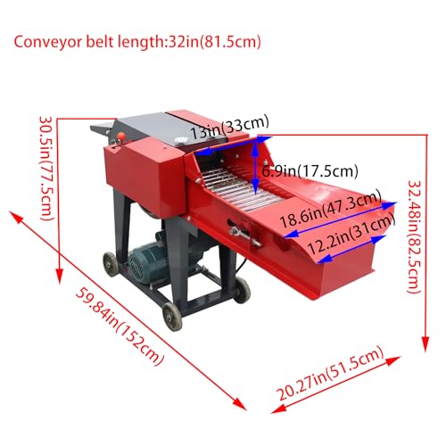 Banfluxion 220V 6-Blade Grass Cutting and Silk Kneading Integrated Machine Red