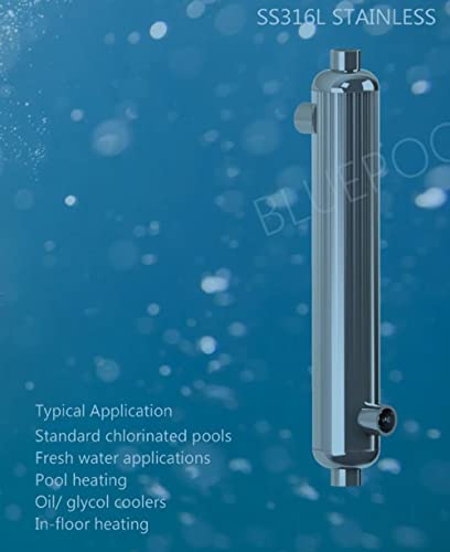Badgerpipe Stainless Steel Tube and Shell Heat Exchanger for Pools/Spas