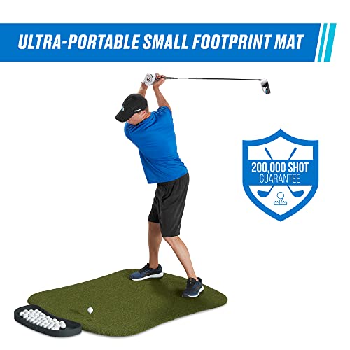 Fiberbuilt Golf Hourglass Hitting Mat Premium Green