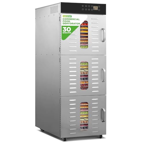 NutriChef 30 Layer Commercial Food Dehydrator Machine Silver