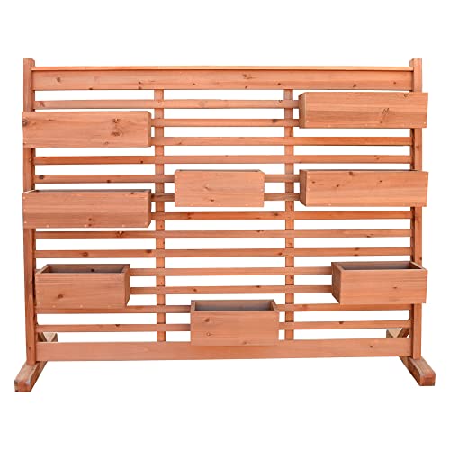 Leisure Season Vertical Garden Wall Planter Medium Brown