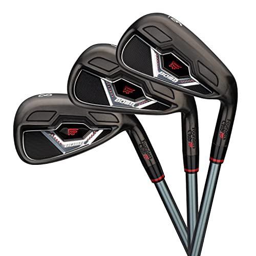 Founders Club Bomb Men's Golf Club Set with 14 Way Organizer Black Bag Right Hand (Graphite Senior)