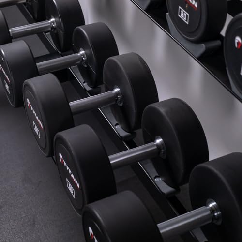 Titan Fitness 2 Tier Saddle-Style Dumbbell Weight Rack Black