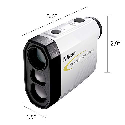 Nikon Coolshot 20i GII Golf Laser Slope Rangefinder White with Yellow Trim