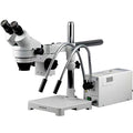 AmScope Professional Binocular Stereo Zoom Microscope with Dual-Gooseneck Fiber-Optic Light