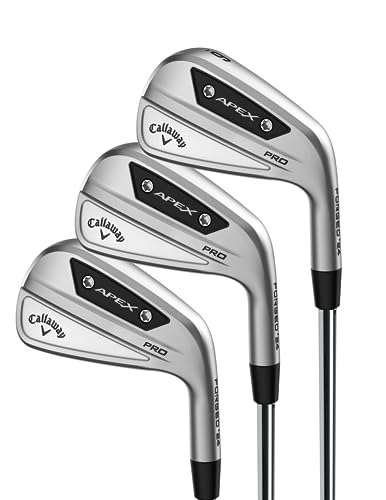 Callaway Golf APEX PRO Iron Set (Right Hand, 4 Iron - PW,AW, Steel, Stiff) Silver