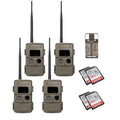 Cuddeback CuddeLink Wireless Trail Camera System 4-Pack with 32 GB Memory Cards