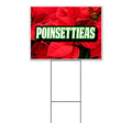 TampaPrinting Poinsettias Yard Sign 18" x 24" with Metal Step Stake