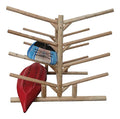 Log Kayak Rack 10-Place Kayak Rack Canyon Brown