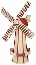 Furniture Barn USA Jumbo Poly Lumber Windmill Ivory and Cherrywood