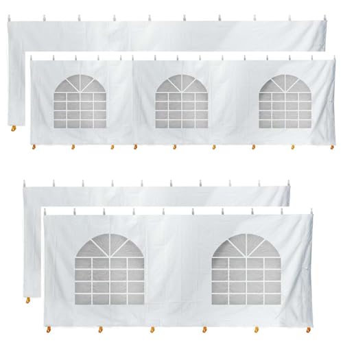 TentandTable 20x30 Party Tent Sidewall Kit Complete 4 PVC Vinyl Walls White