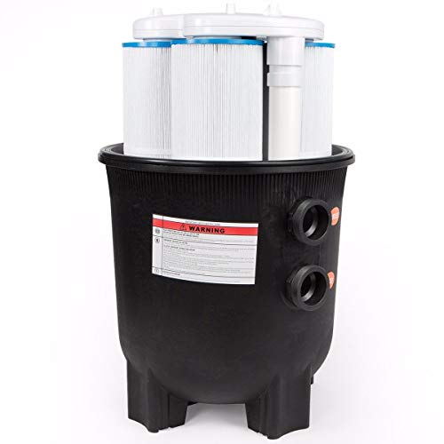 XtremepowerUS Pro-Series Pool Cartridge Filter In-Ground Swimming Pool and Spa Filter System Black