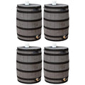 Good Ideas Rain Wizard 50 Gallon Water Storage Barrel 4 Pack Brown