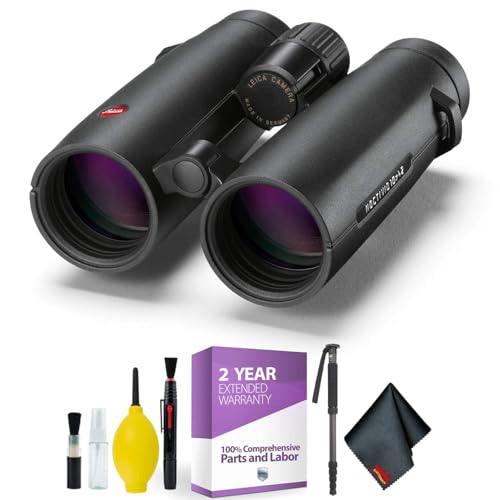 Leica 10x42 Noctivid Binocular Black with Cleaning Kit Bundle