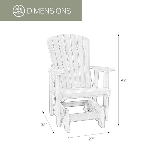American Furniture Classics Chair and Gliding Glider Ottoman Combo Weatherwood and Tudor Brown