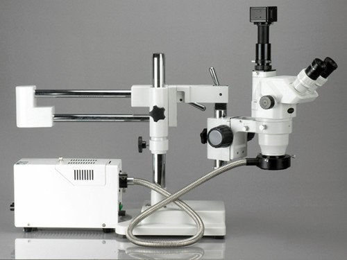 AmScope Digital Trinocular Stereo Zoom Microscope 0.67X-4.5X White