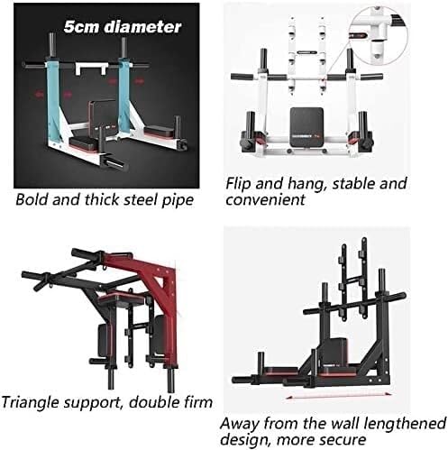 ZHWBAO Home Double Pole Sandbag Shelf Gym Pull-up Adjustable Exercise Equipment Pull-up Bar Black