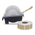 Law Roll of 1000 7/8" Square Target Pasters with Plastic Dispenser Buff